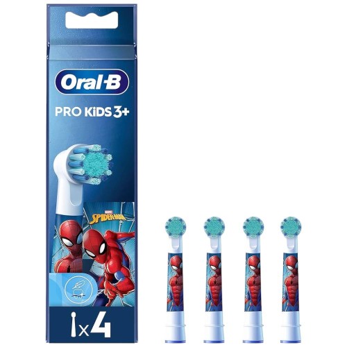 Oral-B Testine Di Ricambio Pro Kids 3+ Spiderman 4 Testine