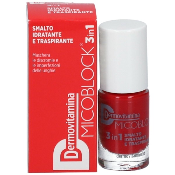 Dermovitamina Micoblock 3 in 1 Smalto Idratante e Respirante Rosso