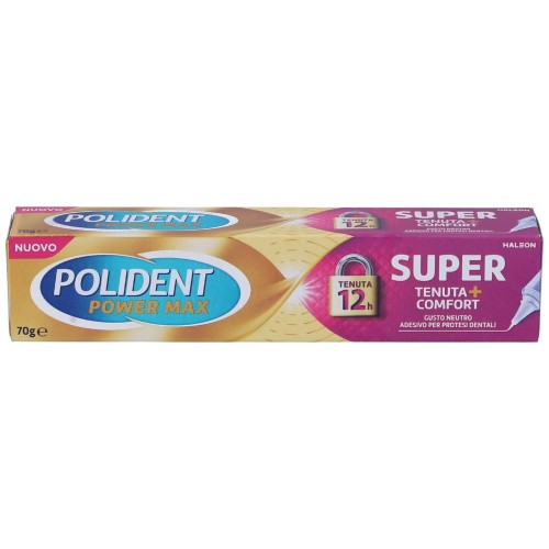 Polident Power Max Super Tenuta+ Comfort Crema Adesiva 70g