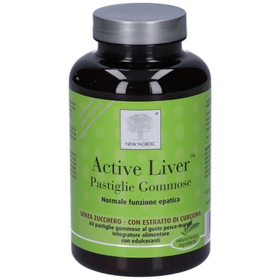 Active Liver 60 Pastiglie Gommose Senza Zucchero Gusto Pesca Mango
