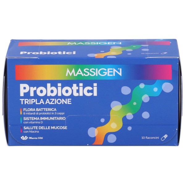 Massigen Probiotici Tripla Azione 10 Flaconcini