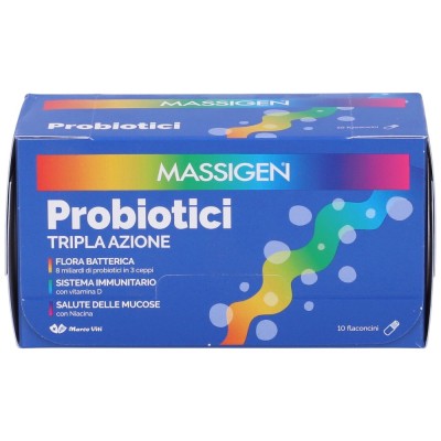 Massigen Probiotici Tripla Azione 10 Flaconcini