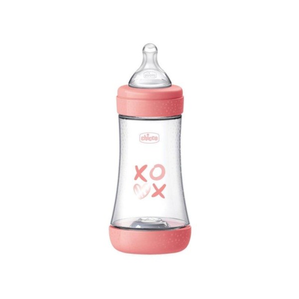 Chicco Perfect 5 Biberon Rosa 240 ml Flusso Medio su farmacista.net