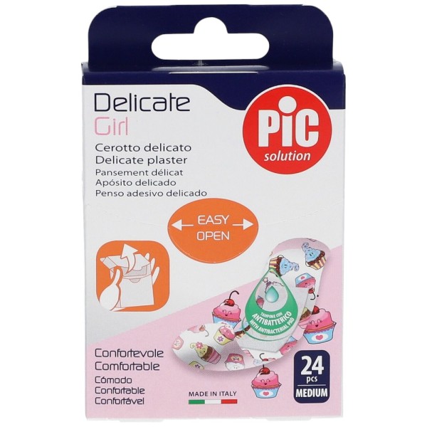 PiC Solution Delicate Girl Cerotto Delicato 24 Pezzi MEDIUM 19mm x 72mm