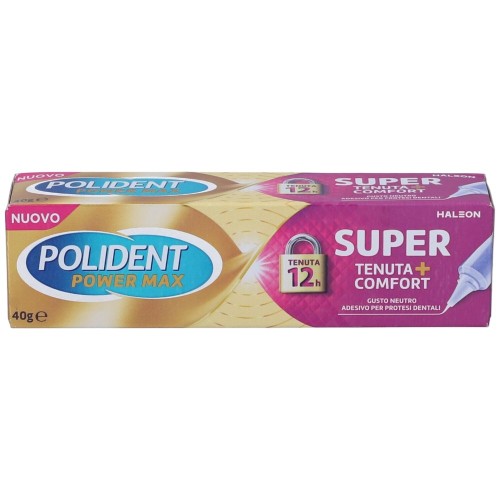 Polident Power Max Super Tenuta+ Comfort Crema Adesiva 40g