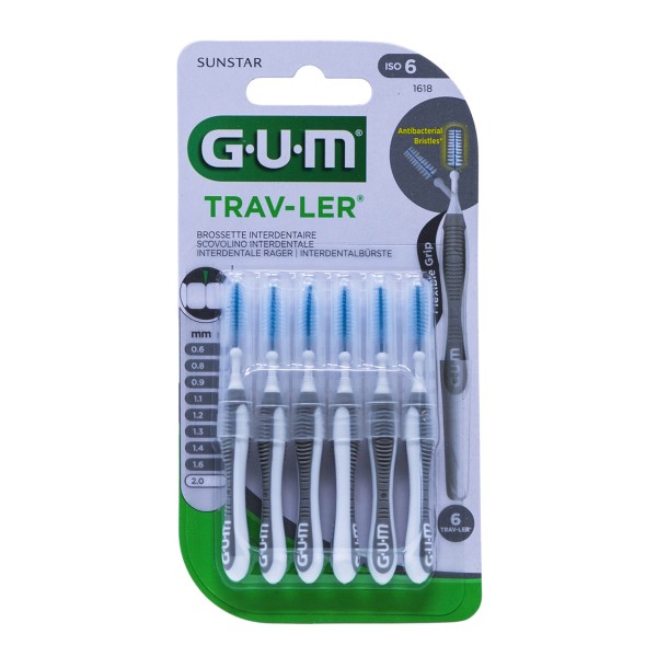 GUM Trav-Ler Scovolino Interdentale ISO 6 2,0mm 6 Pezzi