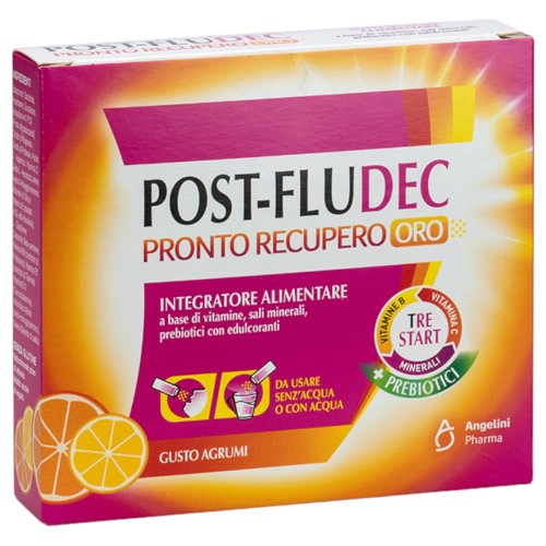 Post-Fludec Pronto Recupero Oro 12 Bustine Gusto Agrumi