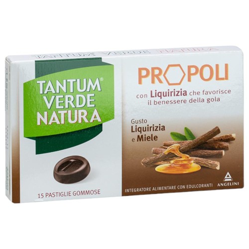 Tantum Verde Natura Propoli+ C 15 Pastiglie Gommose Liquirizia