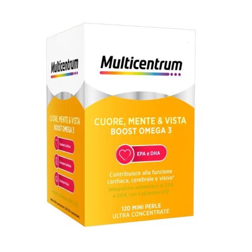Multicentrum Cuore Mente e Vista Boost Omega 3 120 Mini Perle
