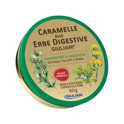 Caramelle alle Erbe Digestive 60 g Senza Zucchero
