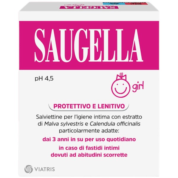 Saugella Girl pH 4.5 10 Salviettine Intime