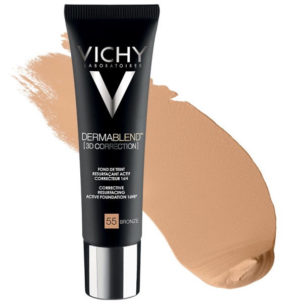Dermablend 3D Correction Fondotinta Correttore 16h Levigante attivo 55 Bronze 30 ml