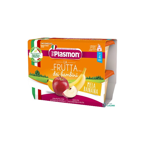 Plasmon La Merenda dei Bambini Mela e Banana 4x100g