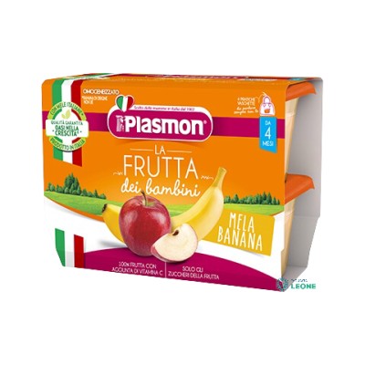 Plasmon La Merenda dei Bambini Mela e Banana 4x100g