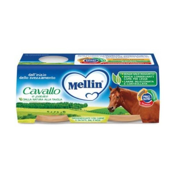 MELLIN OMOGENEIZZATI DI CARNE CAVALLO CON PATATE 2X80G