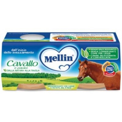 MELLIN OMOGENEIZZATI DI CARNE CAVALLO CON PATATE 2X80G