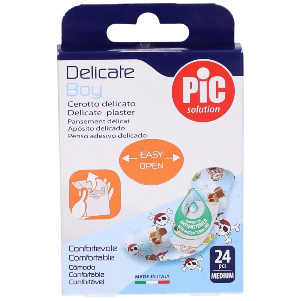 PiC Solution Delicate Boy Cerotto Delicato 24 Pezzi MEDIUM 19mm x 72mm
