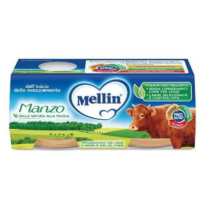 MELLIN OMOGENEIZZATO MANZO 2 X 80 G
