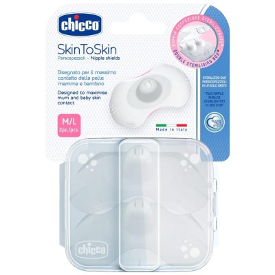 Chicco SkinToSkin Paracapezzoli Taglia M/L 2 pezzi