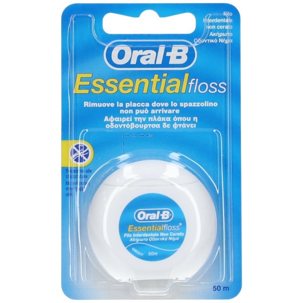 Oral-B Essential Floss Filo Interdentale Non Cerato 50m