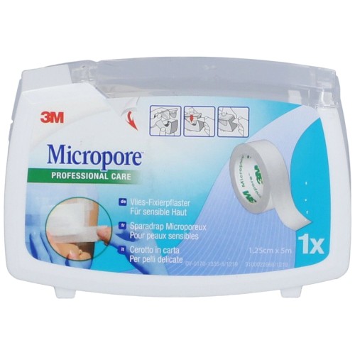 Micropore Cerotto in Carta per Pelli Delicate 1,25cm x 5m