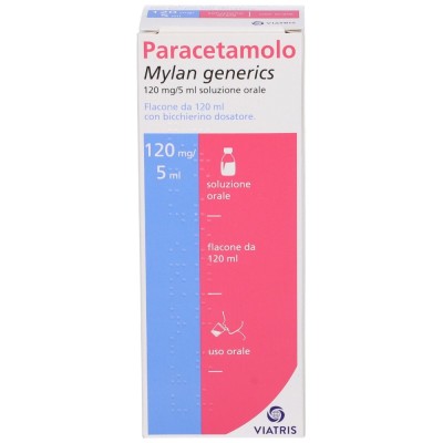 Paracetamolo Mylan 120 mg/5 ml Sciroppo 120 ml