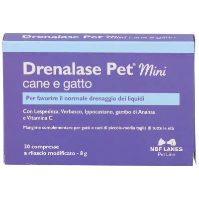Drenalase Pet Mini Cane e Gatto 20 Compresse