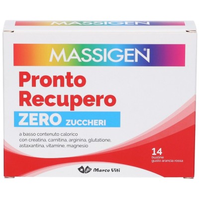 Massigen Pronto Recupero Zero Zuccheri 14 Bustine Gusto Arancia Rossa