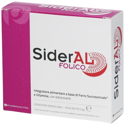SiderAL Folico 30mg 20 bustine orosolubili