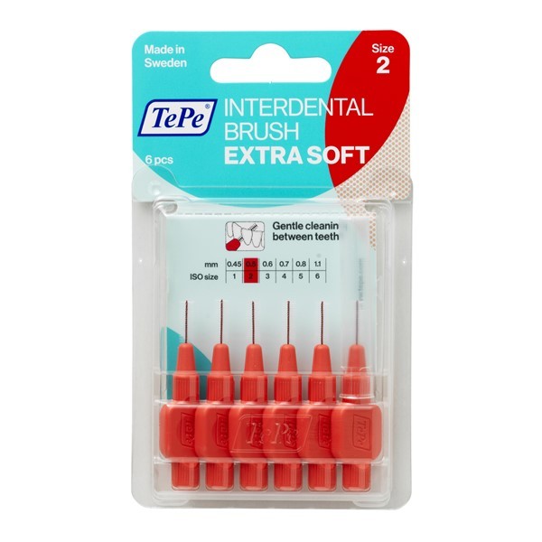 Scovolino TePe Extra Soft Rosso - misura ISO 2 0,5mm 6 Pezzi