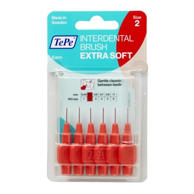 Scovolino TePe Extra Soft Rosso - misura ISO 2 0,5mm 6 Pezzi