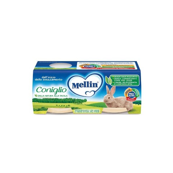 MELLIN OMOGENEIZZATO CONIGLIO 2 X 80 G