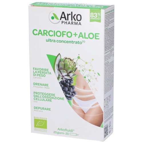 Arkofluidi Carciofo+Aloe Ultra Concentrato 20 Flaconcini