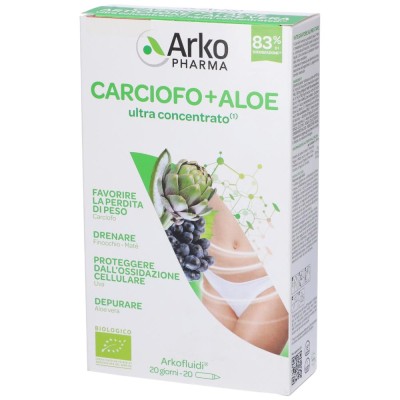 Arkofluidi Carciofo+Aloe Ultra Concentrato 20 Flaconcini