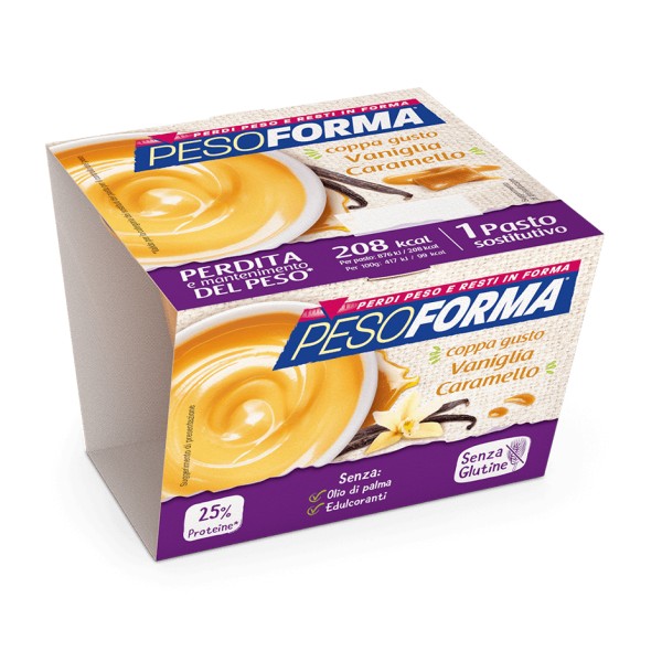 Pesoforma Coppa Singola Vaniglia Caramello 210g