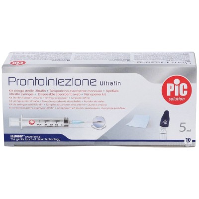 PiC Solution Kit ProntoIniezione Ultrafin EXTR3ME 10 Siringhe da 5ml