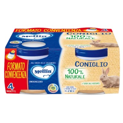 Mellin Omogeneizzato Coniglio 4 x 80 g