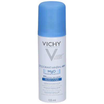Vichy Deodorante Minerale 48H Pelle Sensibile 0% Alcol 125 ml