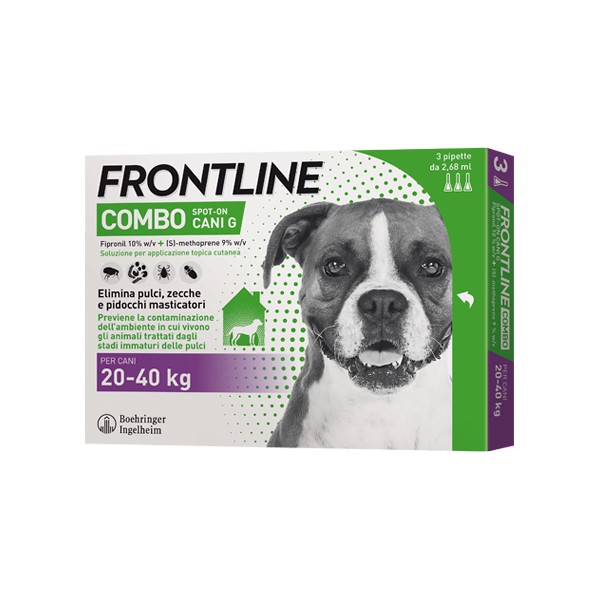Frontline Combo Cani da 20-40 Kg 3 Pipette da 2,68ml