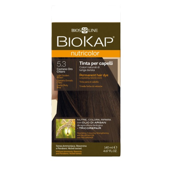BIOKAP Nutricolor Tinta CASTANO ORO CHIARO 5.3 140ml
