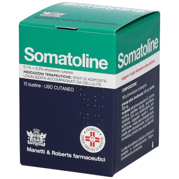 Somatoline 0,1%+0,3% Emulsione Cutanea Anticellulite 15 Bustine