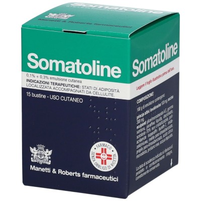 Somatoline 0,1%+0,3% Emulsione Cutanea Anticellulite 15 Bustine