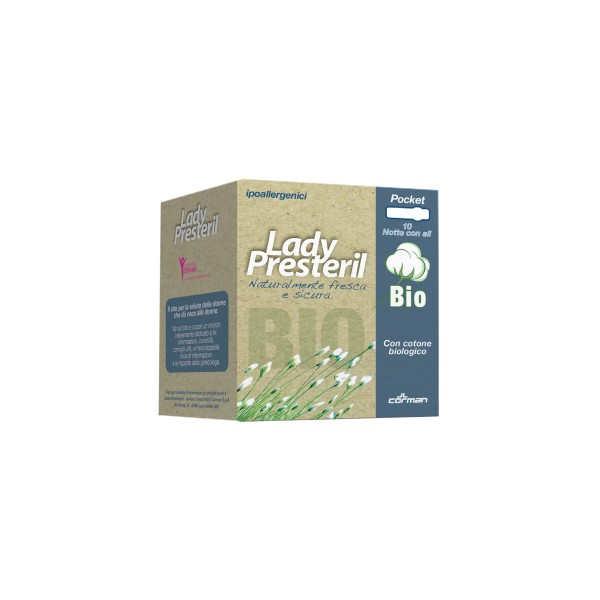 Lady Presteril Bio Pocket 10 Assorbenti con ali NOTTE