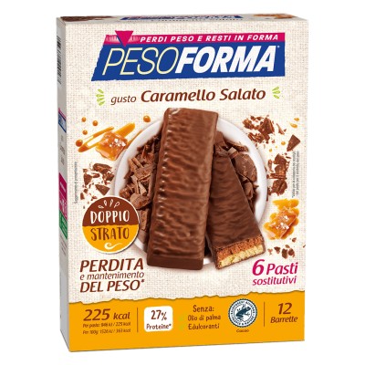 Pesoforma Barrette Caramello Salato 12 Pezzi