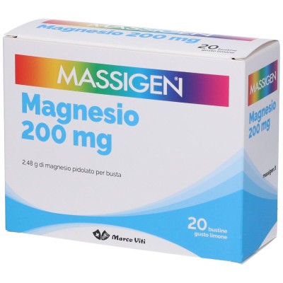 Massigen Magnesio Pidolato 200 mg 20 Bustine