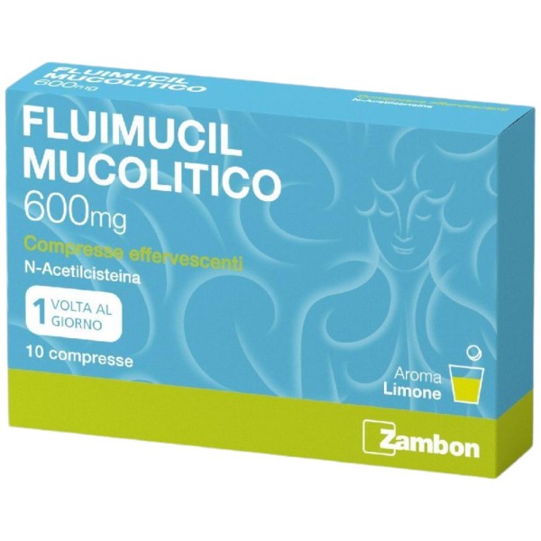 Fluimucil Mucolitico 600mg 10 Compresse Effervescenti