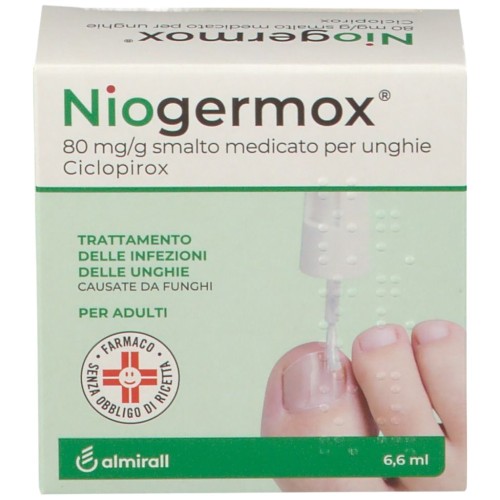 Niogermox 80 mg/g Smalto Medicato per Unghie Ciclopirox 6,6 ml