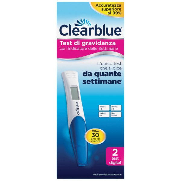 Clearblue 2 Test di Gravidanza Digitale con Indicatore delle Settimane