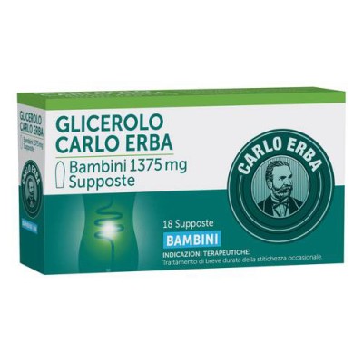 Glicerlo Carlo Erba Bambini 1375 mg 18 Supposte