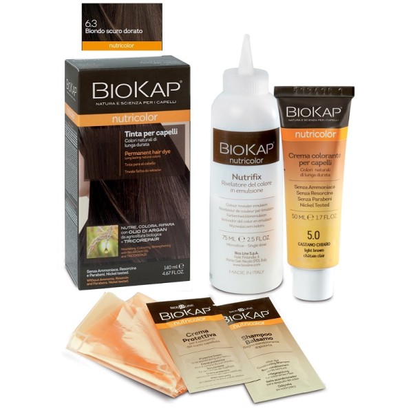 BIOKAP Nutricolor Tinta BIONDO SCURO DORATO 6.3 140ml